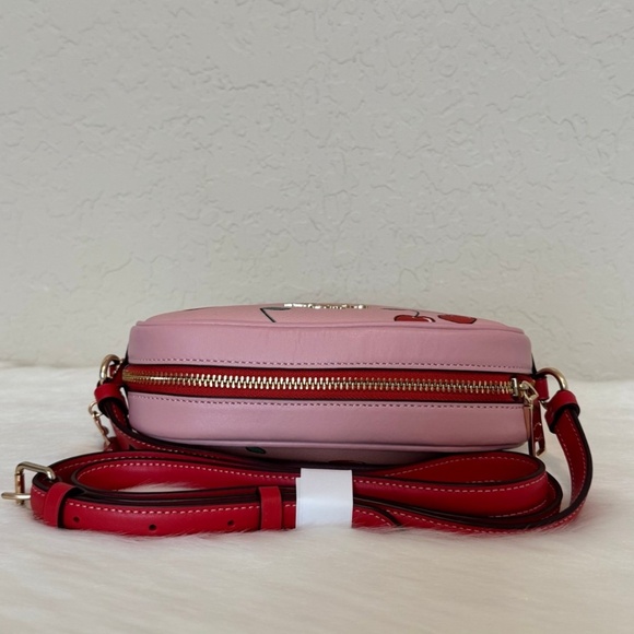 Coach Mini Jamie Camera Bag With Heart Cherry Print - Picture 6 of 12